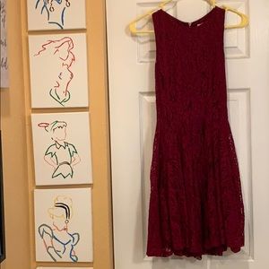 Francesca’s Red fit and flare dress